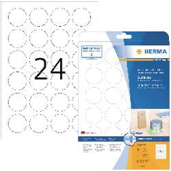 Herma sluitetiketten, rond 4236 ( ø 40 mm, transparant, 600 stuk(s), permanent