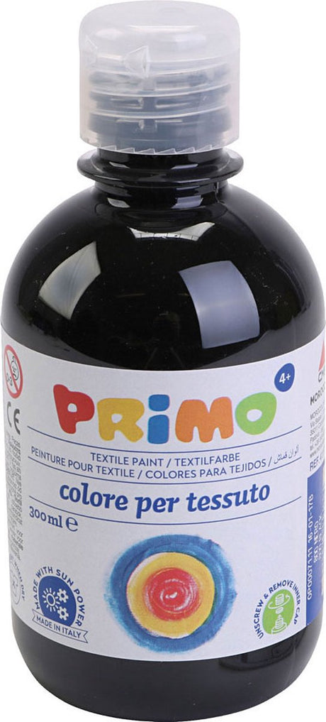 Creativ company textielverf zwart 300ml - kindvriendelijke verf.