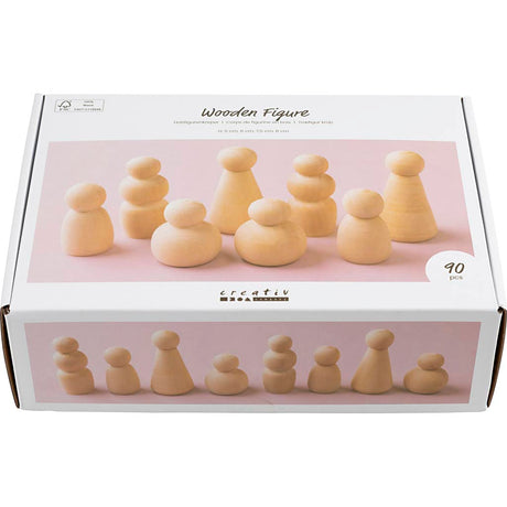 Creativ company houten vormen 5-8cm - 90dlg.