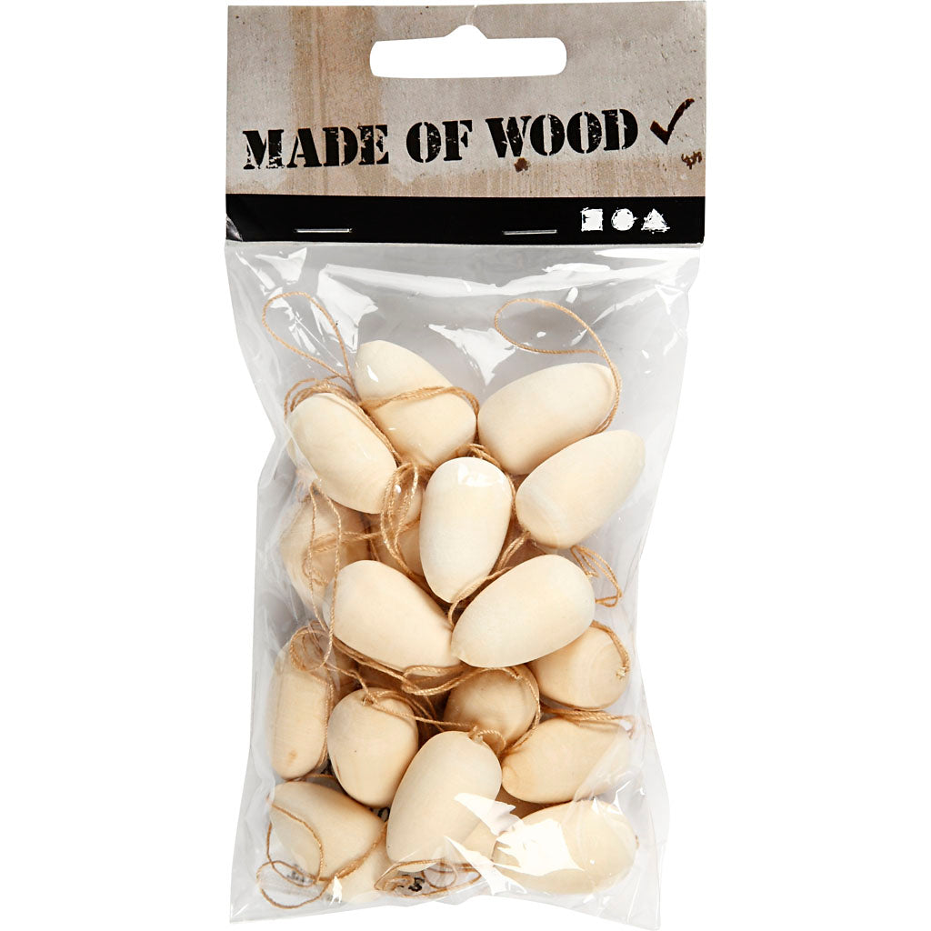 Creativ company houten mini eieren 2,5cm - 20st.