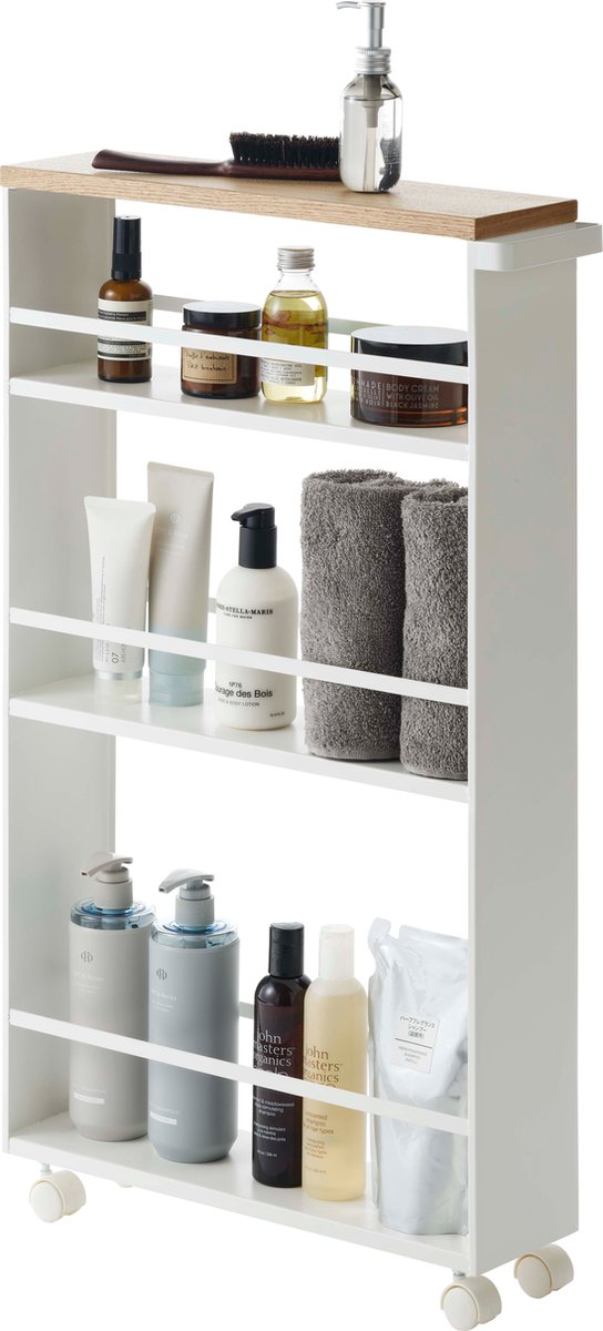 Yamazaki smalle trolley voor keuken of badkamer - tower - wit