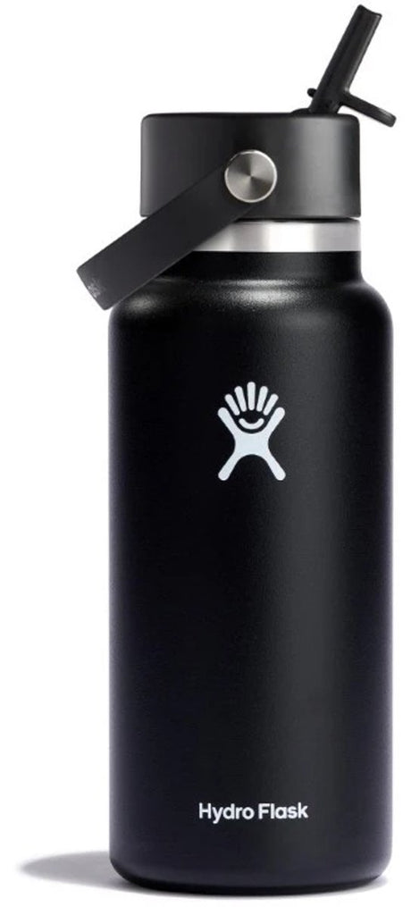 Hydro flask wide flex straw cap - drinkfles 946 ml - roestvrij staal - zwart