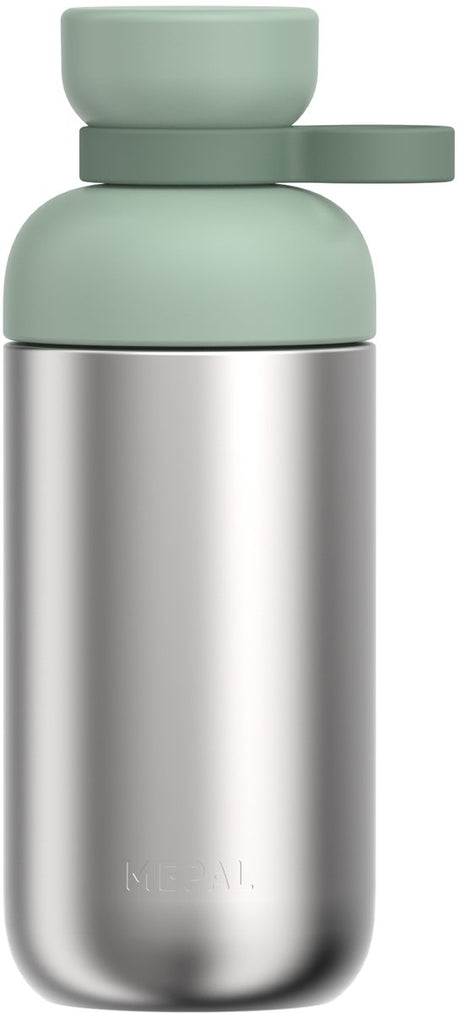 Mepal waterfles roestvrij staal vita - 500 ml - 2 openingen voor extra drinkgemak - drinkfles rvs - nordic sage
