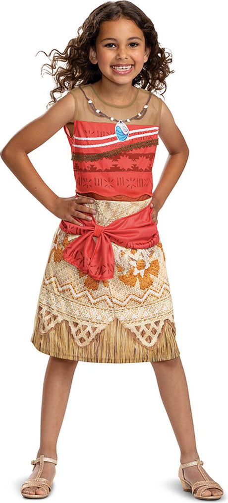 Disguise disney klassieke vaiana-meisjeskostuum oranje 3-4 years 104 110
