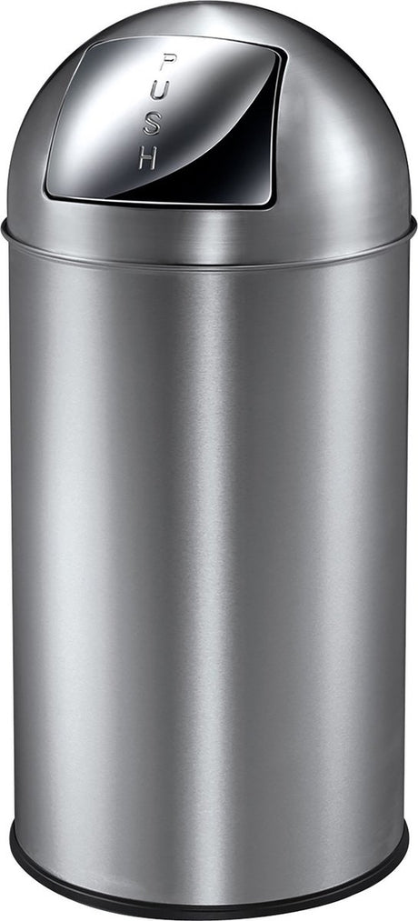 Eko - pushcan 40 liter - stainless steel - mat rvs - prullenbak