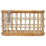 Basil Green Life - rotan fietsmand - medium - voorop natural bruin