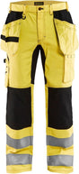 Blåkläder blaklader werkbroek met stretch high vis 1552-1811 - high vis geel zwart - c54