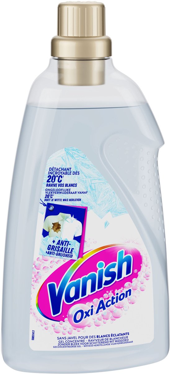 Vanish oxi action wasbooster gel - vlekverwijderaar voor witte was - 1,5l