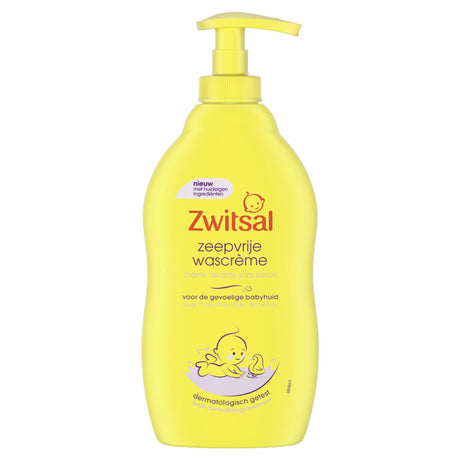 Zwitsal wascreme pomp zeepvrij gevoelige huid 400ml