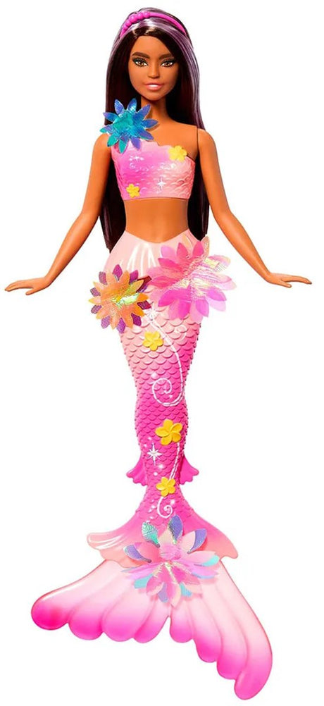 Barbie flower magic zeemeerminpop – magische bloemen die bloeien - bruin roze