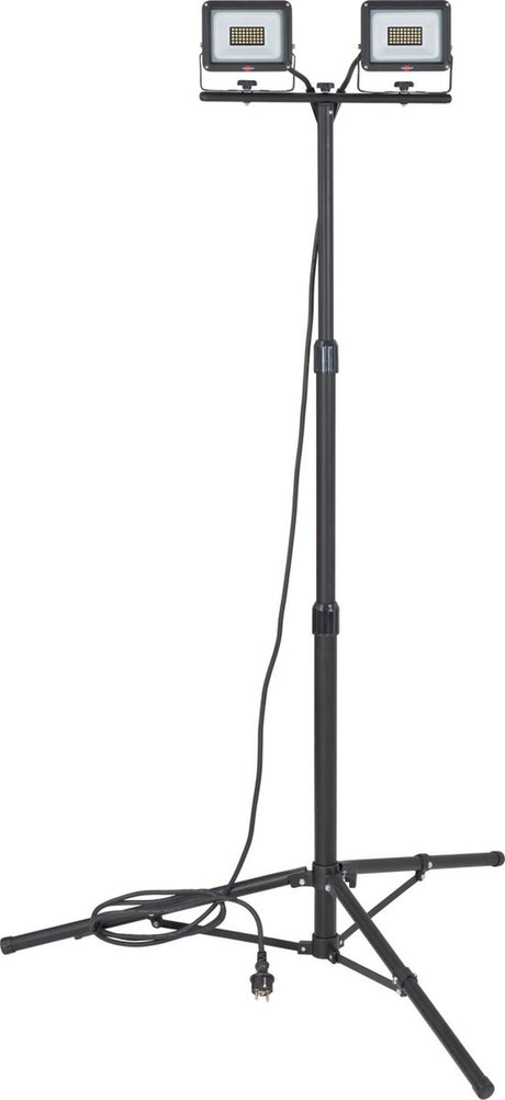 Brennenstuhl led bouwlamp jaro 6060 t op statief (2x20w, 4800lm, 6500k, ip65, led werklamp met statief en 3m kabel)