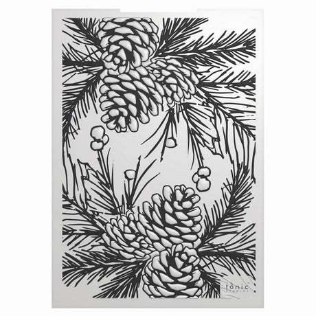 Tonic studios • timeless tidings pinecone parade 3d embossing folder