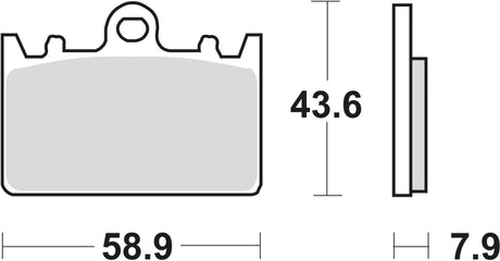 Trw remblokken mcb 643 brake pads organ. mcb 643