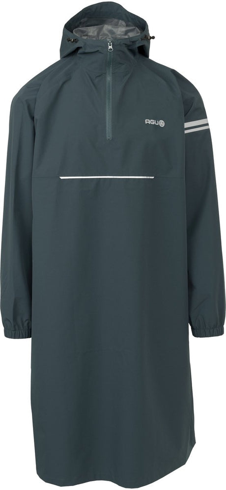 Agu longsleeve - regenponcho - fietsen - waterdicht - winddicht - reflecterend - gerecycled polyester - unisex - deep sea green - m l