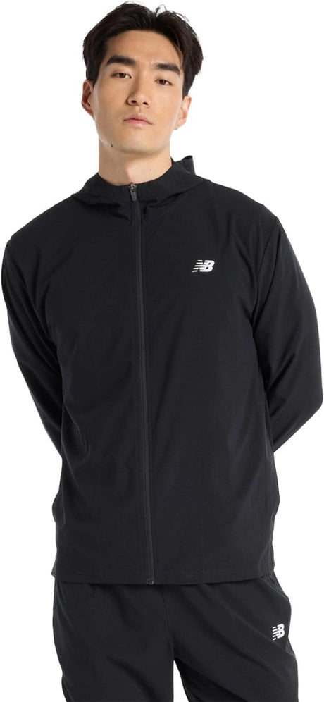 New balance sport woven jacket heren sportjas - black