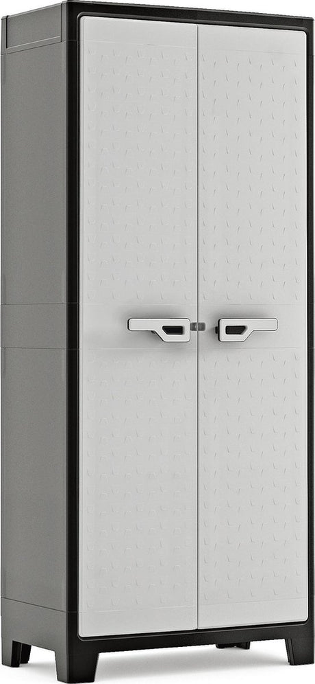 Keter titan hoge kast - 4 planken - 80x44x182cm - zwart grijs