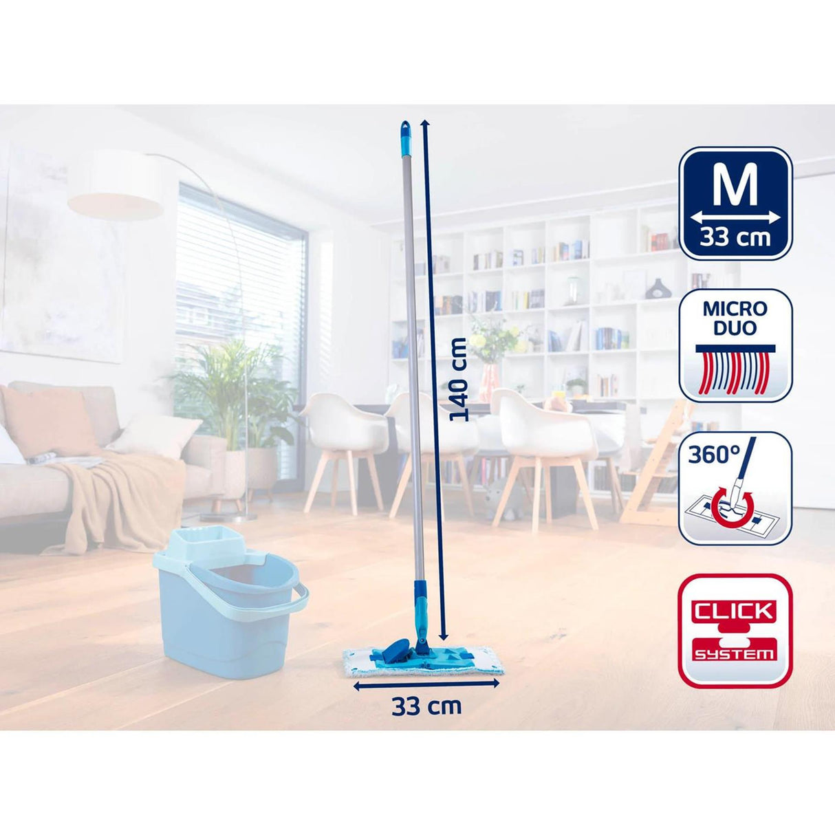 Leifheit powerclean vloerwisser 33cm