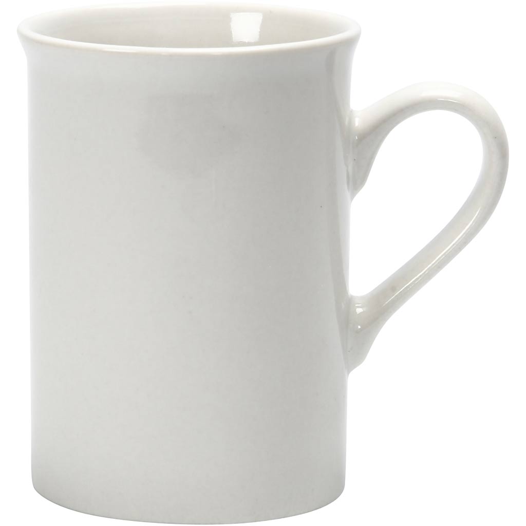Creativ company porseleinen mok wit 10 cm 2 stuks