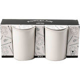 Creativ company porseleinen mok wit 10 cm 2 stuks