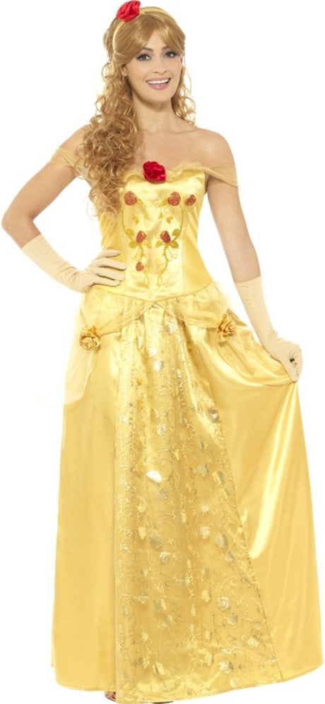 Smiffys - golden princess kostuum - s - goudkleurig s