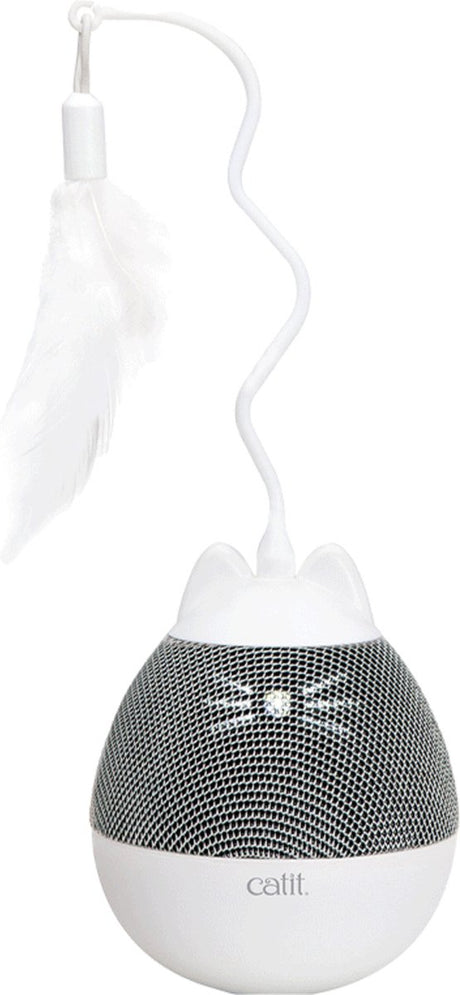 Catit - speelgoed voor dieren - kat - ca pixi spinner 9x9x23cm wit grijs - 1st one size
