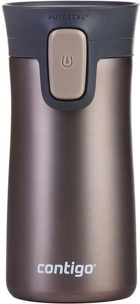 Contigo pinnacle autoseal thermosbeker - latte trans matte - roestvrijstalen beker-to-go, isoleerbeker, lekvrij, koffiebeker-to-go, travel mug met easy-clean-deksel, bpa-vrij, 300 ml