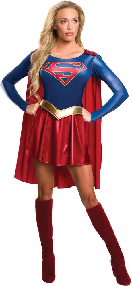 Rubies uk - supergirl serie kostuum voor vrouwen - large - volwassenen kostuums l