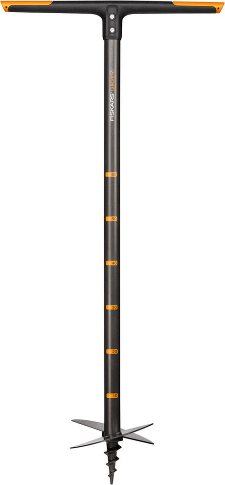 Fiskars quikdrill l - grondboor - 200 mm - staal en fibercomp - zwart oranje