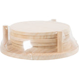 Creativ company cc houten ronde onderzetters 9,5 cm 6 stuks