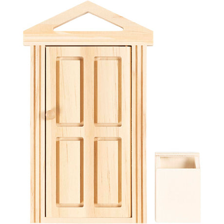 Creativ company http: www.cchobby.nl deur-met-kroonlijst-en-brievenbus-h-5-5-18-cm-b-3-5-10-5-cm-1-doos
