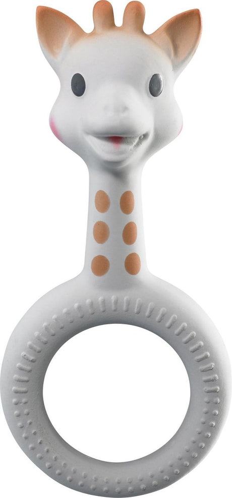 Sophie la girafe sophie de giraf so'pure bijtring - bijtspeeltje - bijtspeelgoed - babyspeelgoed - 100% natuurlijk rubber - 13.5x6.4x5.2 cm - beige bruin