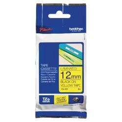 Labeltape brother tze631 12mmx8m zwart geel