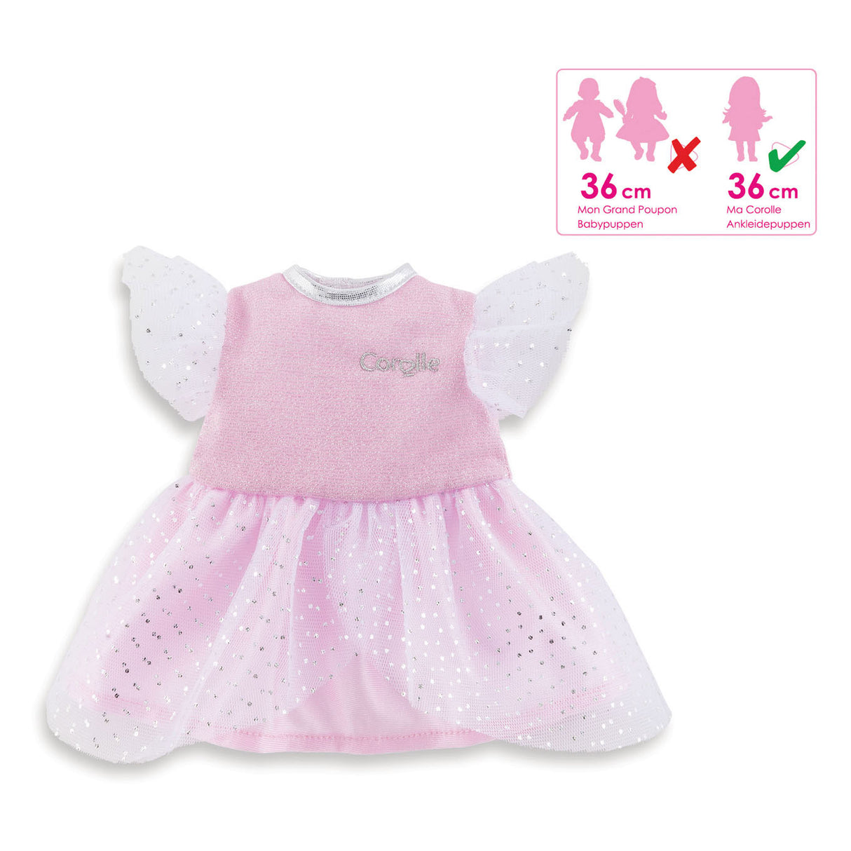 Corolle Ma Puppenkleid rosa mit Glitzer