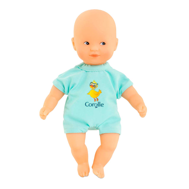 Corolle mini bad babypop - blauw, 20cm