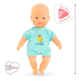 Corolle mini bad babypop - blauw, 20cm