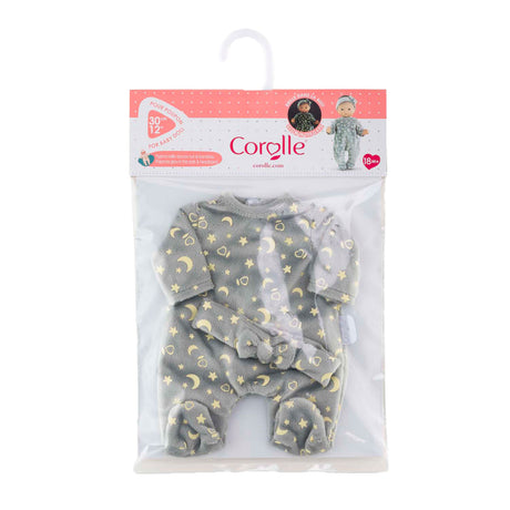 Corolle poppen pyjama en hoofdband 30cm - glow in the dark babypop kleding. m