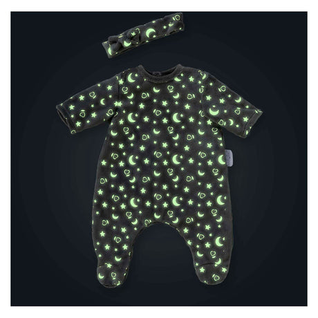 Corolle poppen pyjama en hoofdband 30cm - glow in the dark babypop kleding. m