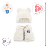 Corolle winterset babypop kleding wit 30cm - poppenoutfit.