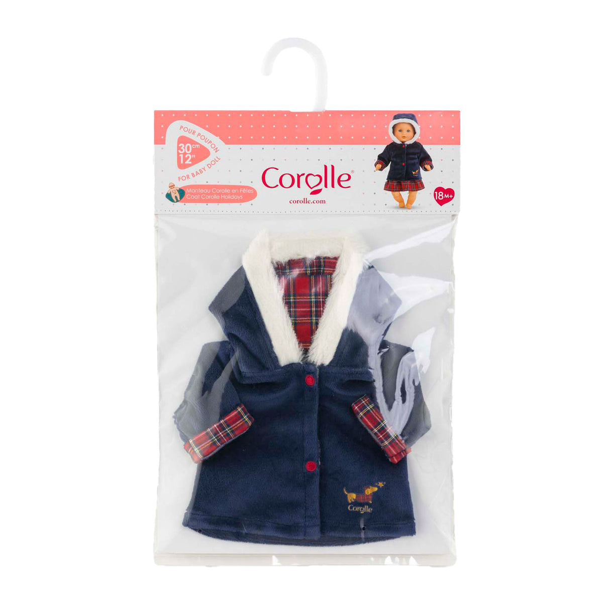 Corolle babypop jas - holidays poppenkleding 30cm winterjas.