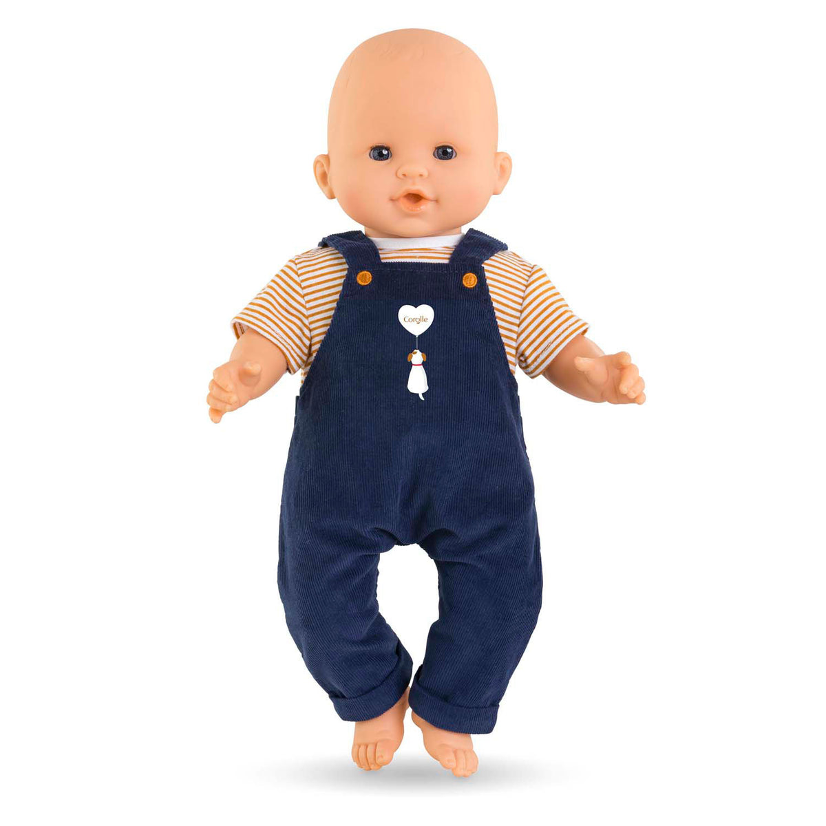 Corolle t-shirt en marineblauw overall, 36cm