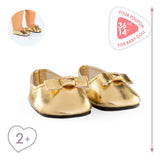 Corolle babypop gouden ballerina schoenen - poppenaccessoire 36cm.
