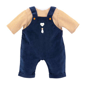 Corolle t-shirt en marineblauw overall voor babypop, 42cm