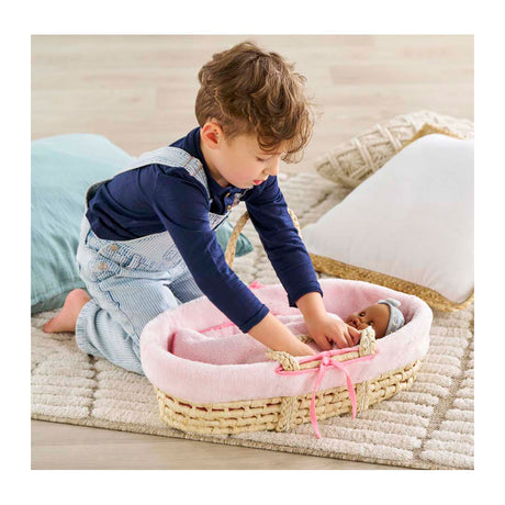 Corolle gevlochten mandenset set voor babypop - pluche