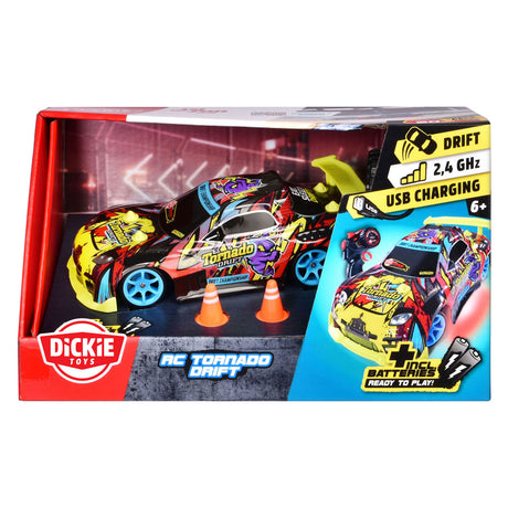 Dickie toys - rc tornado drift - racewagen - licht - driffunctie - vanaf 3 jaar