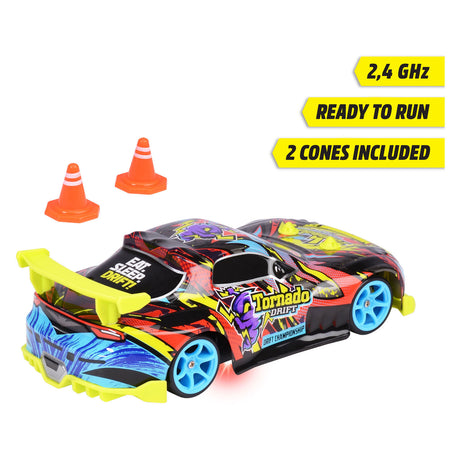 Dickie toys - rc tornado drift - racewagen - licht - driffunctie - vanaf 3 jaar