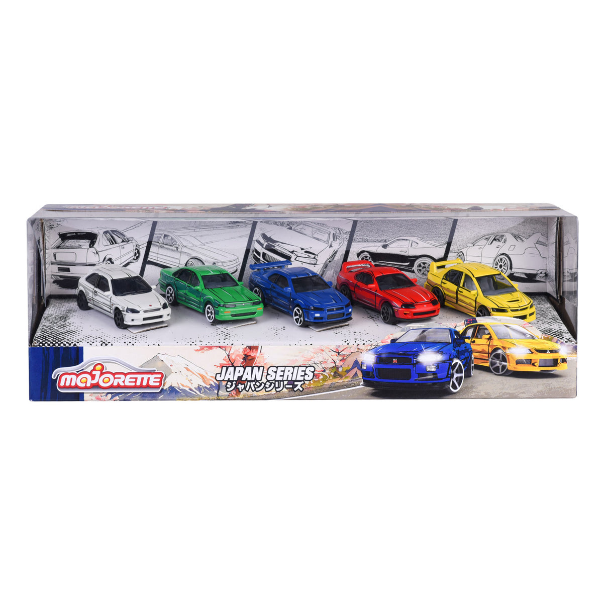 Majorette Japan Series Die-Cast Cars GiftPack, 5st.