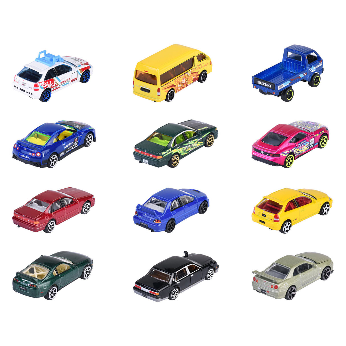 La serie de Majorette Japón Die Cast Cars Bonus Pack, 5st.