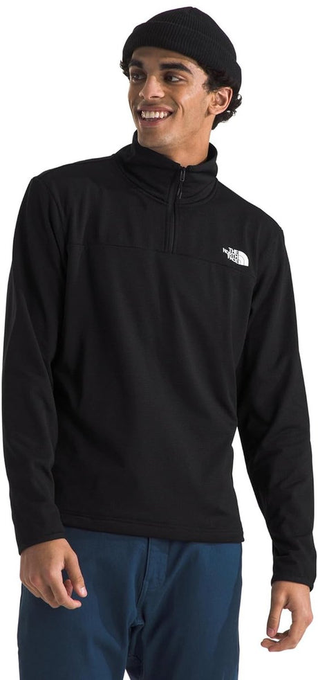 The north face m cedar trail grid fleece 1 4 zip heren outdoortrui - tnf black
