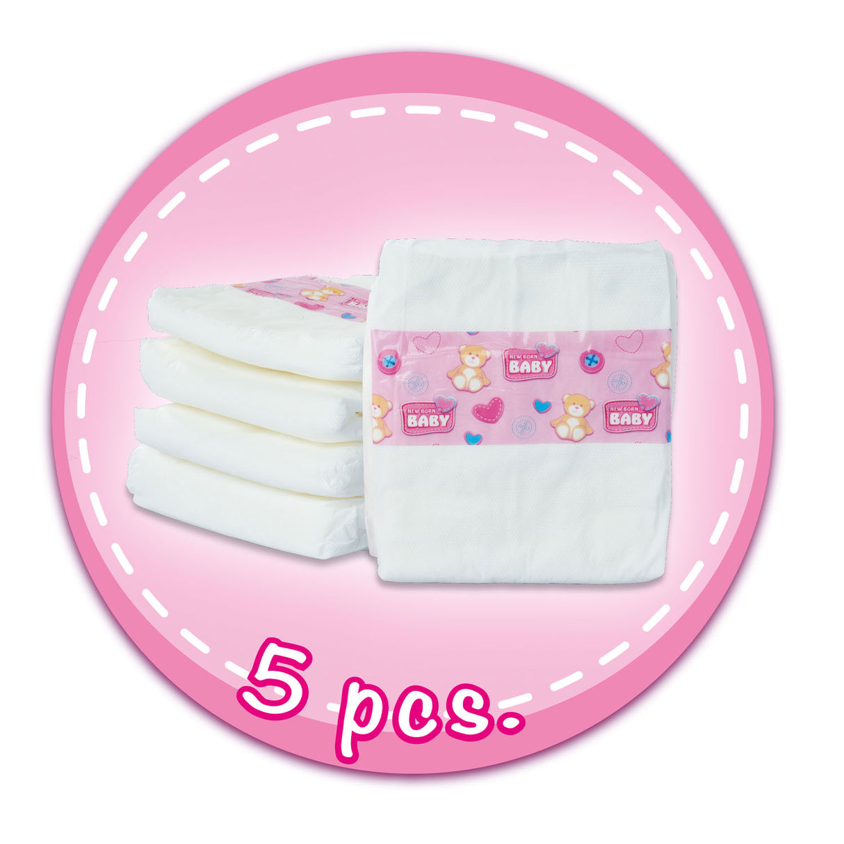 Nei gebuer Puppelchen Diapers, 5 St.