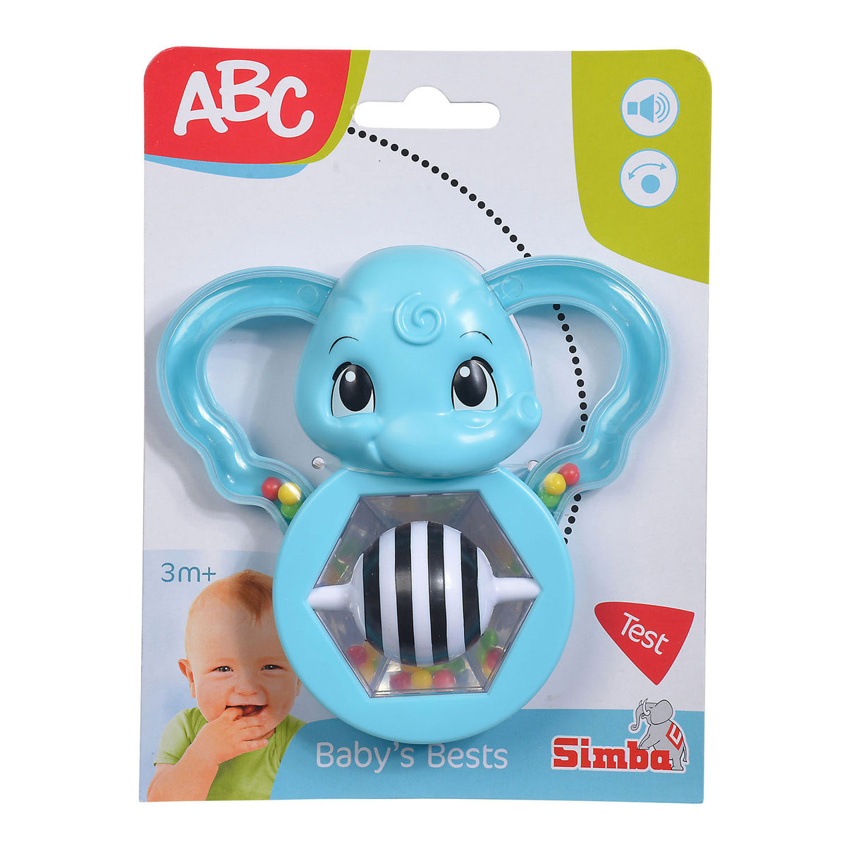 Abc rammelaar olifant met spiegel